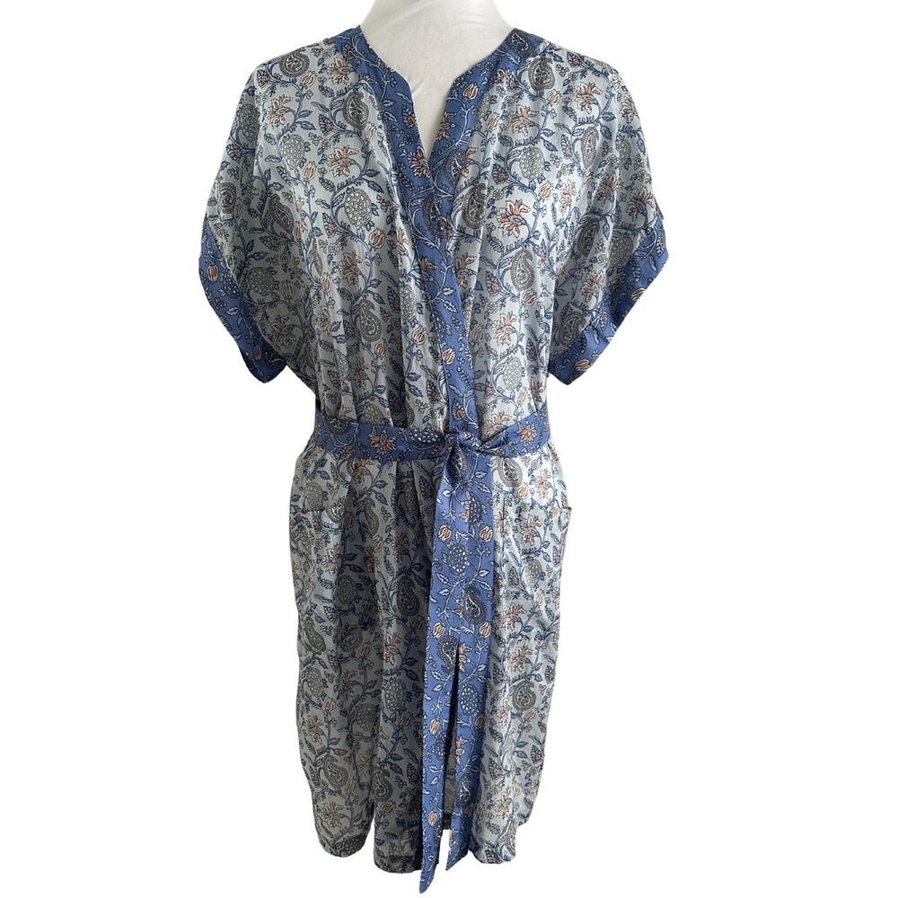 Laurence Tavernier Floral Cotton Voile Luxury Robe/Kimono I S
